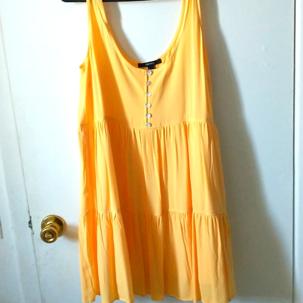 Yellow mini dress